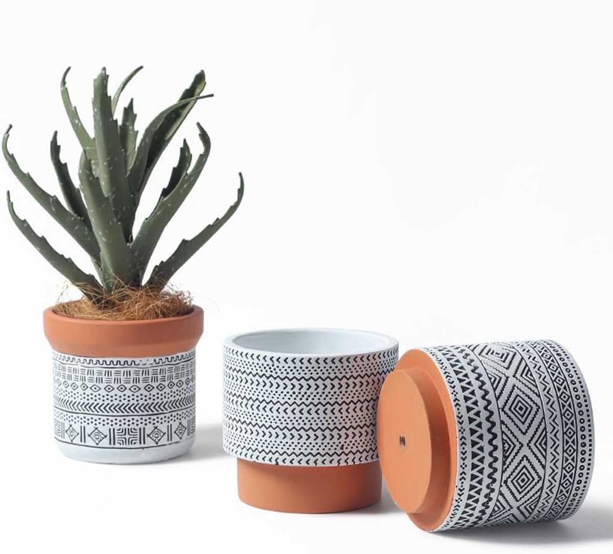 Pot Voor Kamerplanten Moderne minimalistische stijl cement bloempotten, lichte luxe bloempotten, desktop bloempotten, ronde bloempotten Decoratieve Plantenpotten