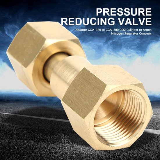Fles Adapter - Regulator Adapter - Gas Regelen - Messing Constructie - 15 MPa - Goud — afbeelding 2