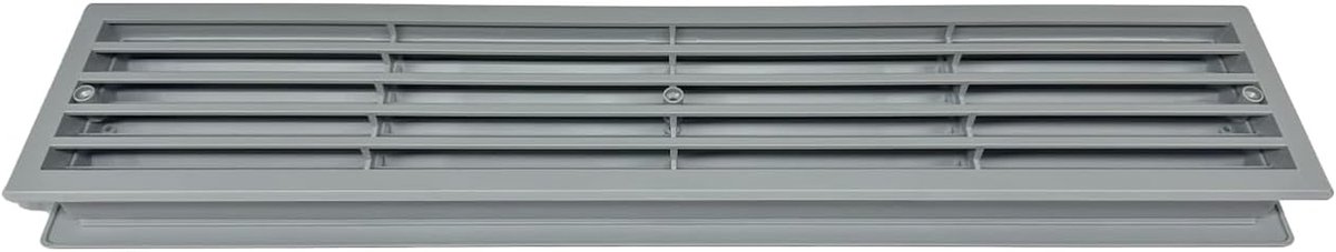 Ventilatierooster 457 x 92 mm Grijs PVC voor Deurventilatie