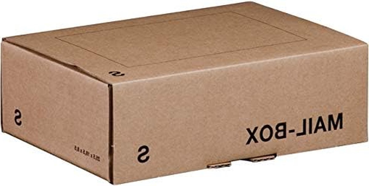 Verzenddozen - Postdozen Mailbox - Pakketten Verzenden - Steeksluiting Herbruikbaar - 255 x 185 x 85 mm - Bruin