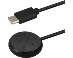 kwmobile USB-oplaadkabel type c geschikt voor Google Pixel Watch 3 / 2 /Fitbit Versa 4 3 2 - Kabel voor smartwatch - in zwart
