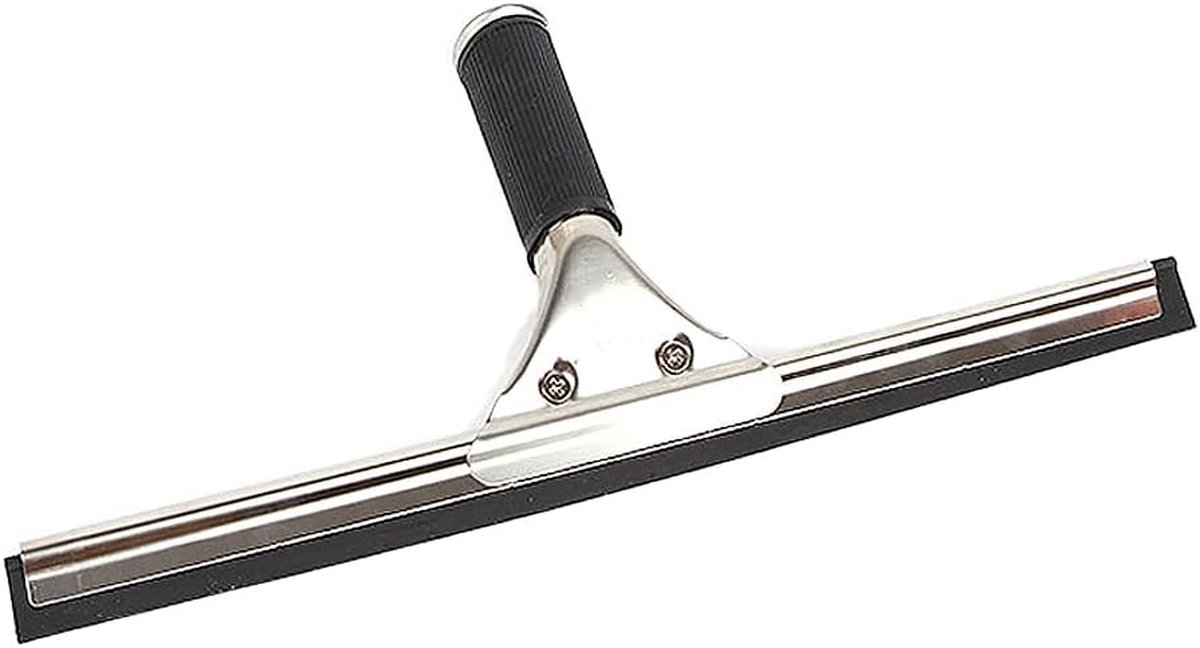 Raamwisser - Glasreiniger - Gladde oppervlakken reinigen - Afneembare structuur - 25 cm - Zilver