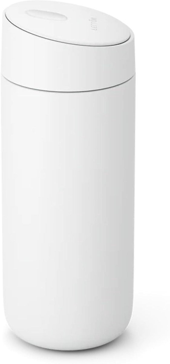 Thermosbeker - Reismok - Onderweg Koffie - Lekvrij Slide-Lock - 473 ml - Mat Wit