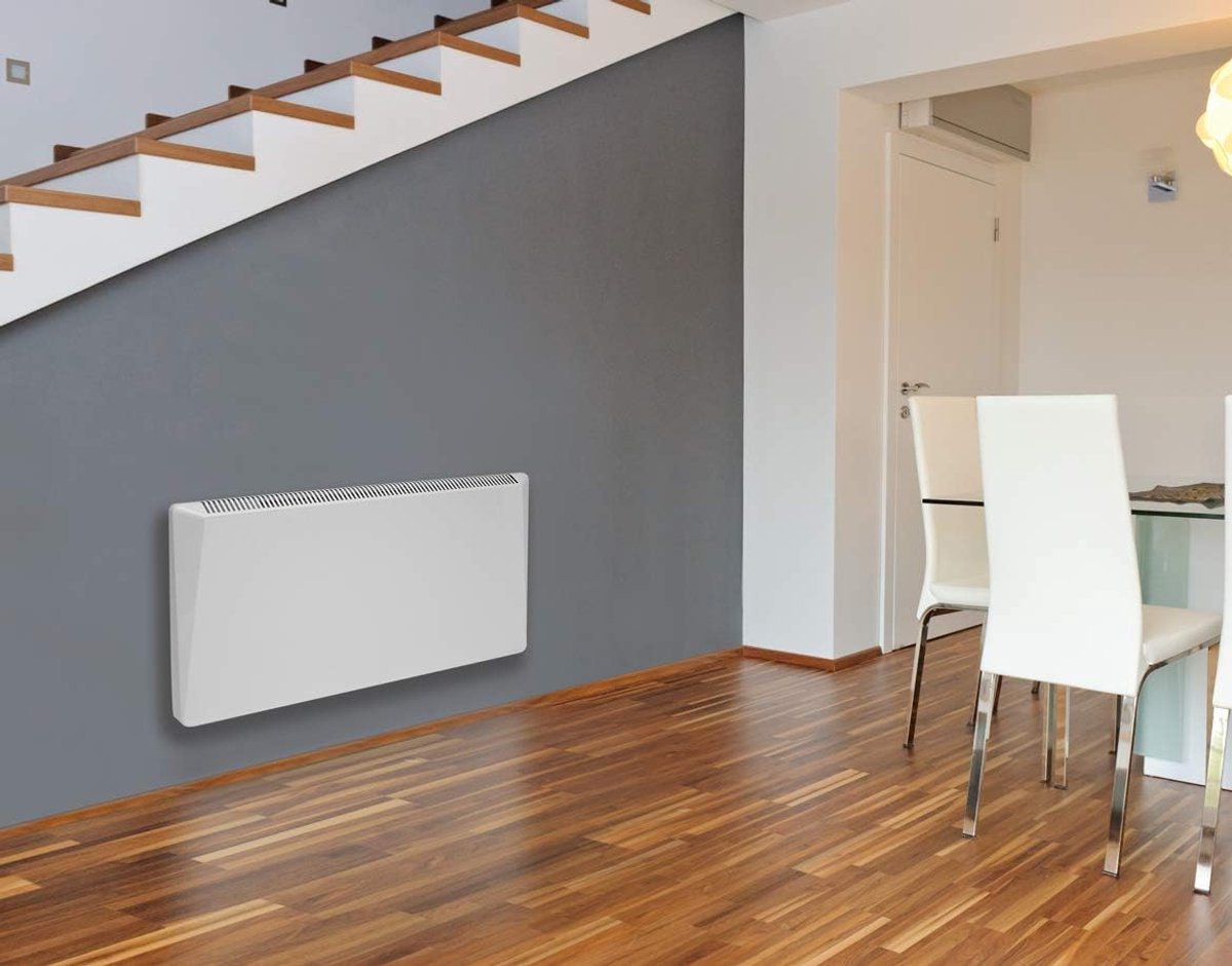 Elektrische Convector - Wandverwarming - Ruimte Verwarmen - Energiebesparend Programmeren - 1000 Watt - Wit – foto 3