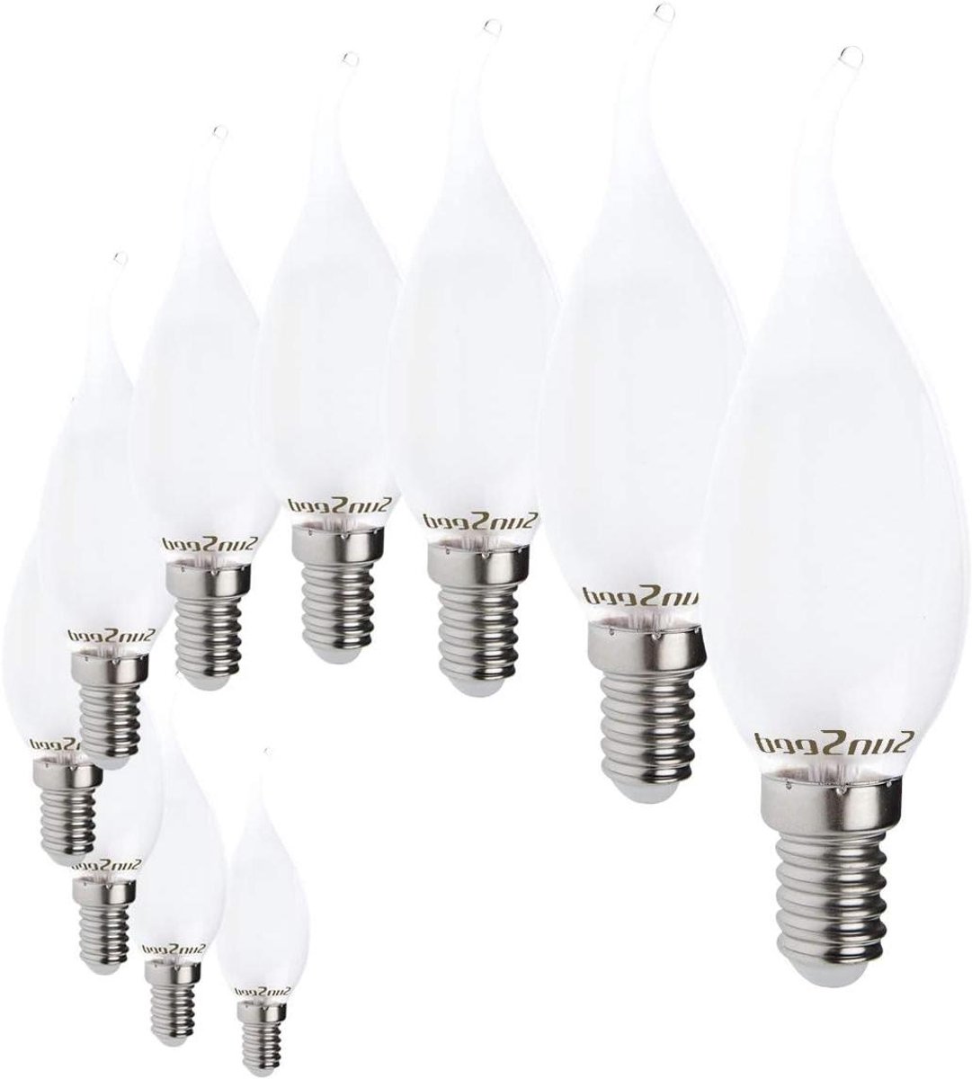 LED Gloeilampen - Opaline Filament - Binnenverlichting - Flicker-vrij Licht - 10 Stuks - Warm Wit