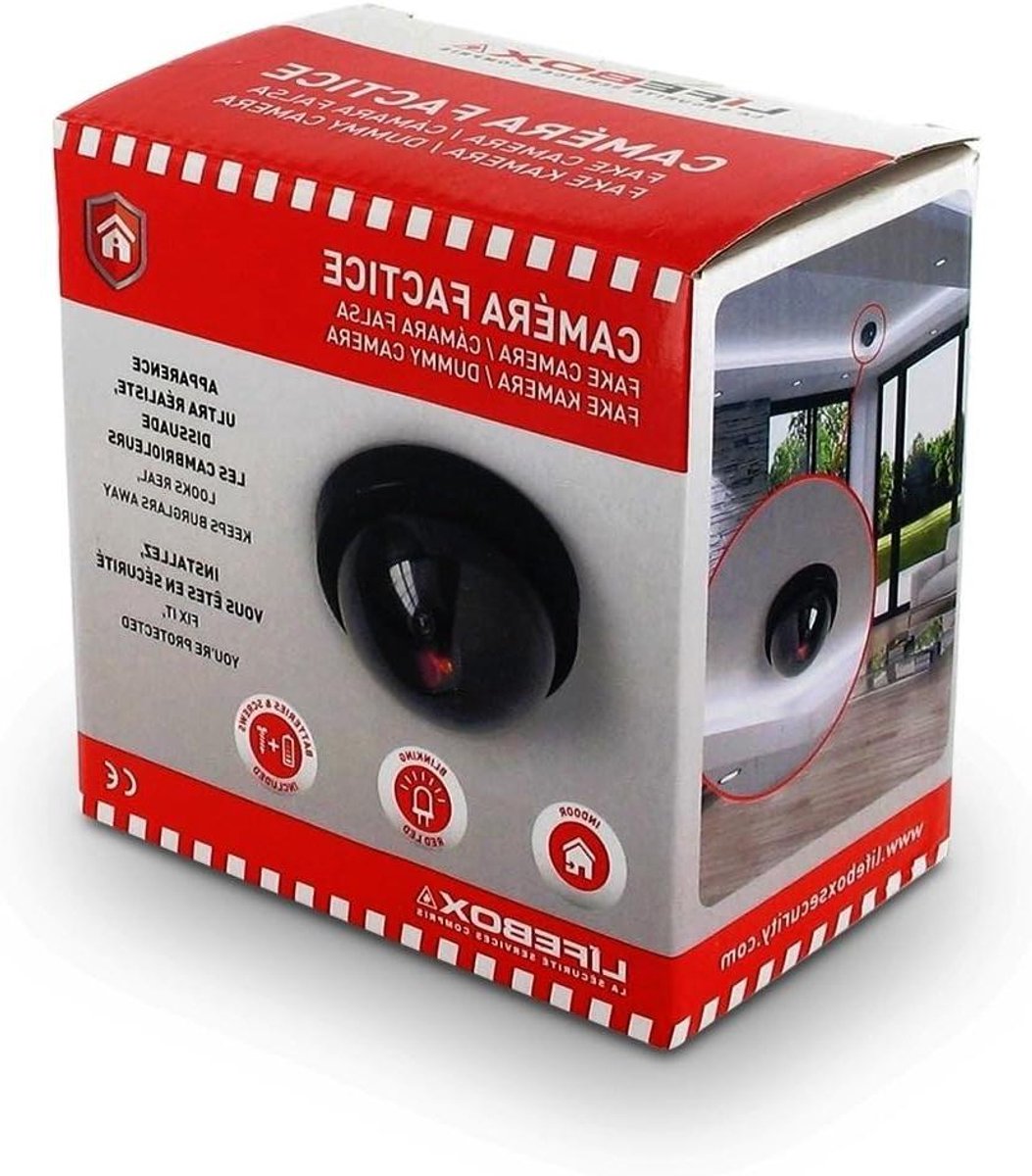 Dome Dummy Camera - Nep Camera - Beveiliging Huis - Knipperend LED - 360 Graden - Zwart