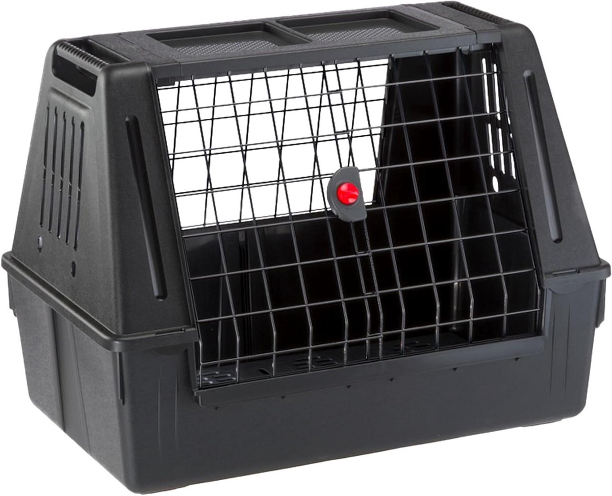 Hondenvervoerder - Reismand - Veilig Reizen - Goede Ventilatie - 82 x 51 x 61 cm - Zwart