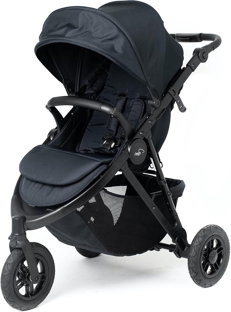 Kinderwagen - Driewieler - Onderweg - Met één hand opvouwbaar - 10 kg - Zwart