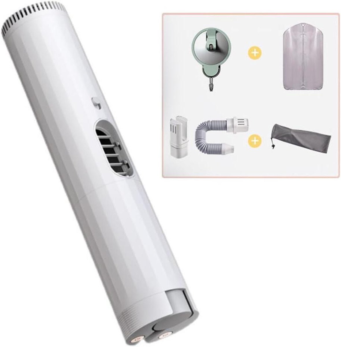 Draagbare Kledingdroger Reisdroger Huishouden Snel Kleding Drogen Compact Desinfecterend 400W Vermogen Wit