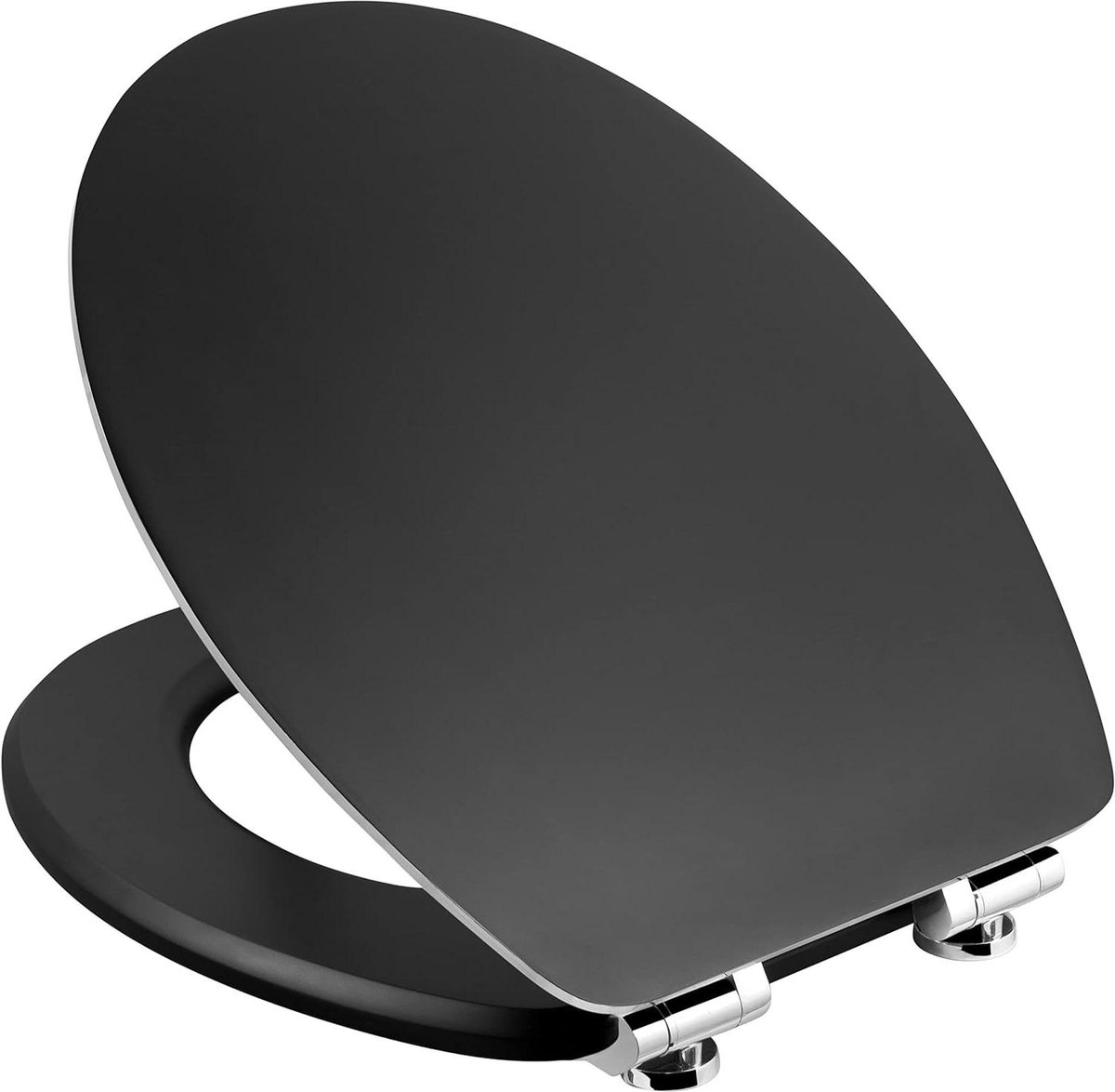 WC-bril - Toiletdeksel - Badkamer Upgrade - Softclose Mechanisme - 438 x 373 cm - Zwart