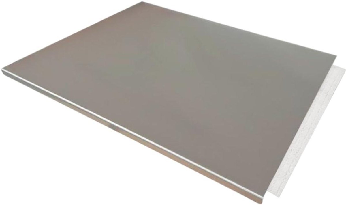 Deegwerkblad Roestvrij Staal - Keukenondergrond - Voedselbereiding - Met voorrand - 56 x 60 cm - Zilverkleurig