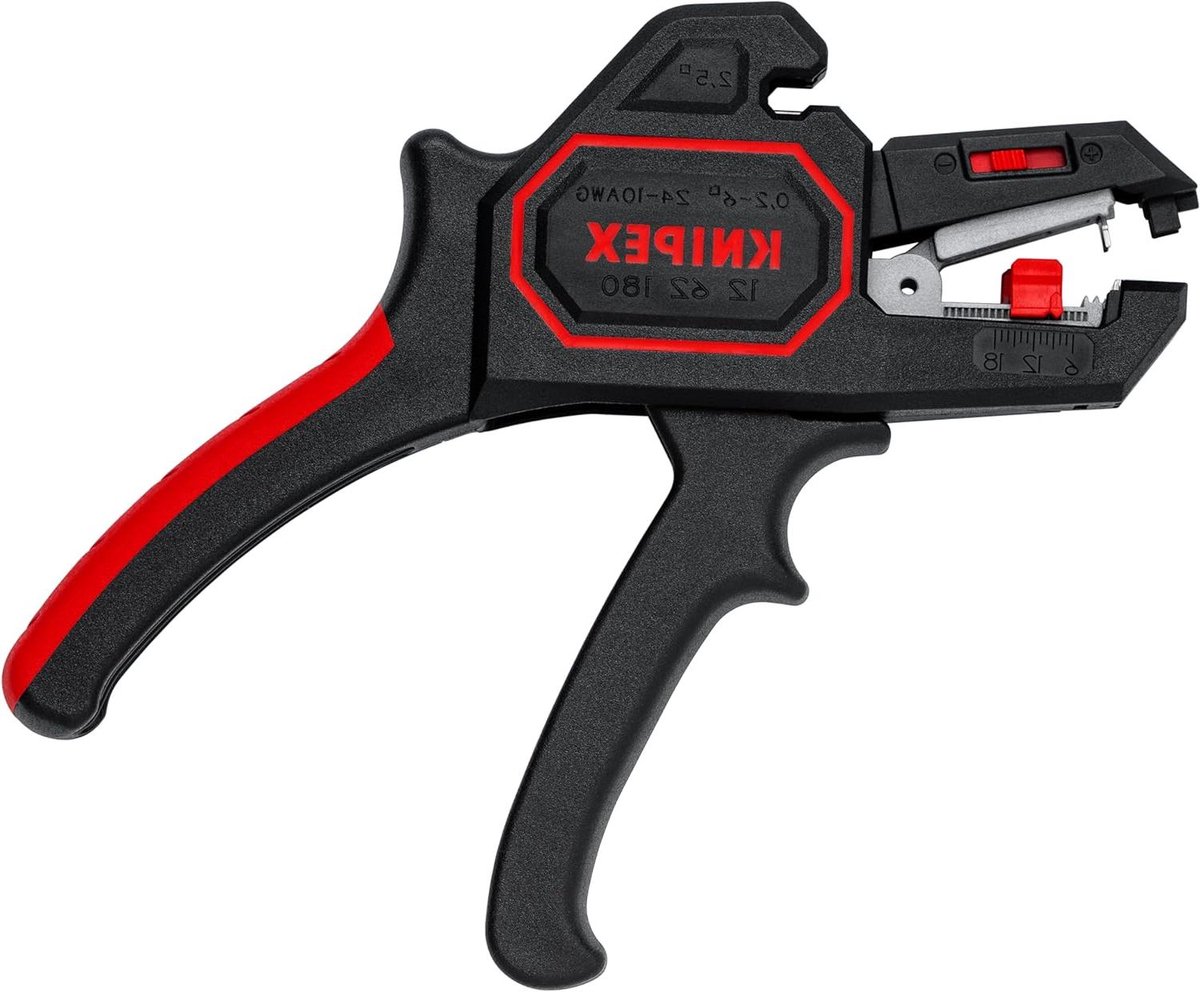 Automatische Draadstripper - Krimptang Stripper - Elektrisch Werk - Verstelbare Kaken - 10-24 AWG - Zwart