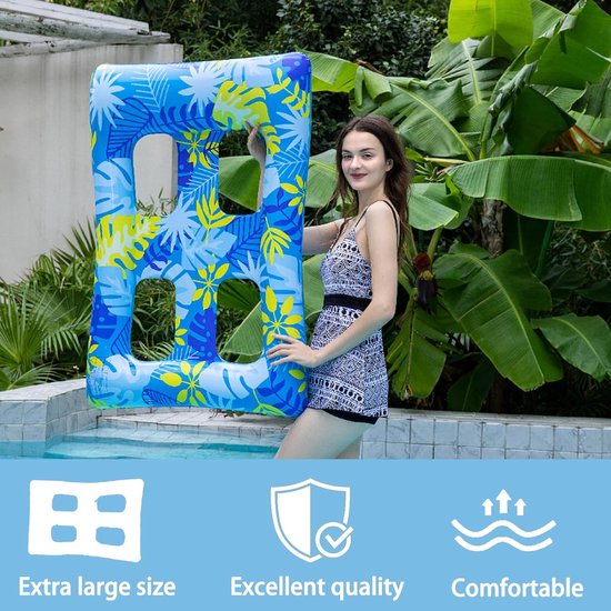Opblaasbare Waterhangmat voor Volwassenen en Kinderen - Drijvend Luchtbed voor Zwembad en Strand - 115x80 cm — afbeelding 3