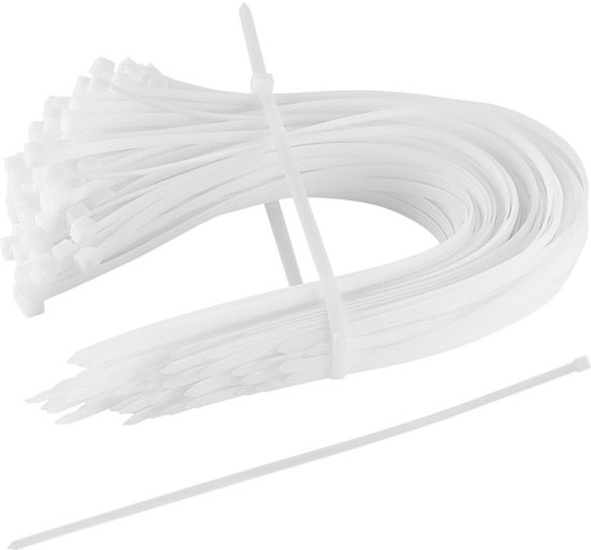 MTTProducts - Kabelbanden - Nylon - Herbruikbaar - Wit - Sterke sluiting - Ideaal