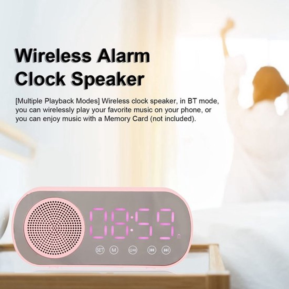 SPHProducts - Bluetooth Speaker - Digitale Wekkerradio - Oplaadbare