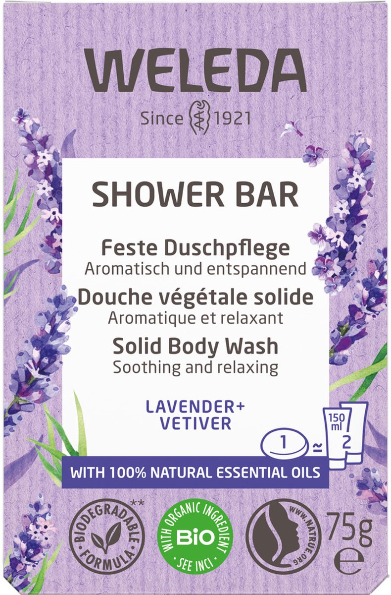 Weleda Shower Bar Lavender + Vetiver 75GR