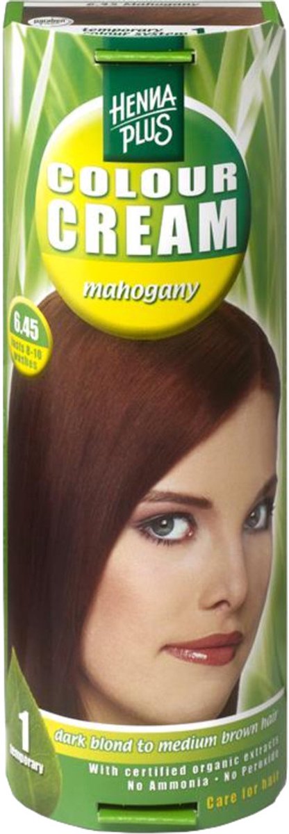 Hennaplus Colour Cream 6.45 Mahogany 60ML