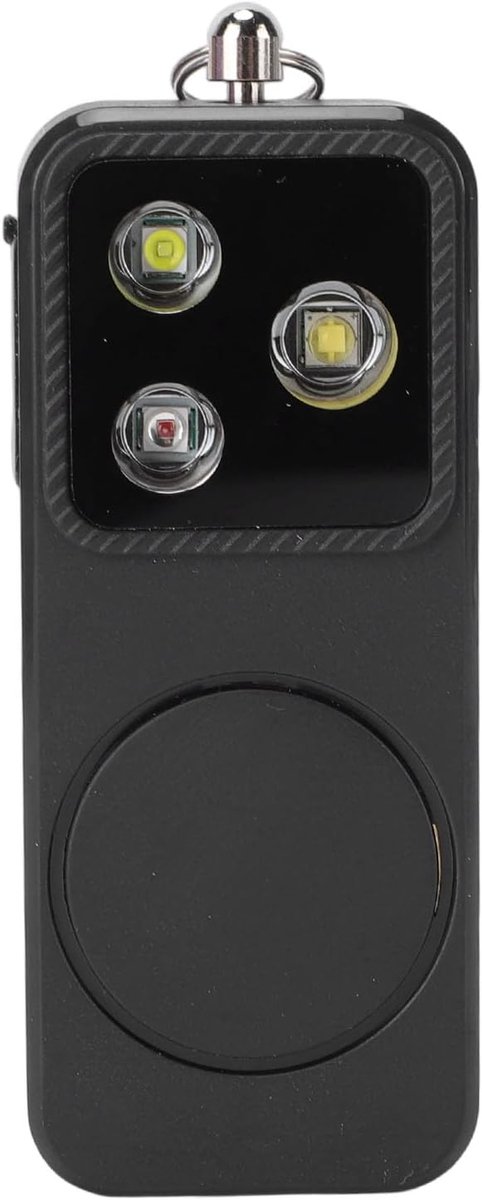 Persoonlijk Alarm - Sleutelhangeralarm Veiligheidslicht - Noodsituaties Bescherming - 150dB Sirene 4 Modi - 8x5x3 cm - Zwart