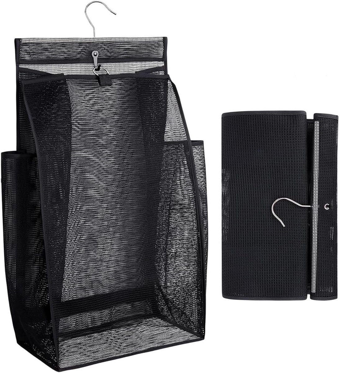 Wasgoedmand Gaas Hangende Wasmand Ruimte Besparen Ademend Sneldrogend 61x36x19cm Zwart