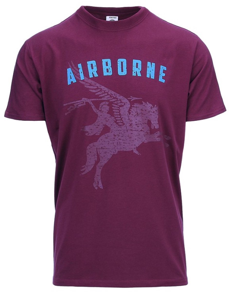 Fostex Garments T-shirt Airborne Pegasus Bordo