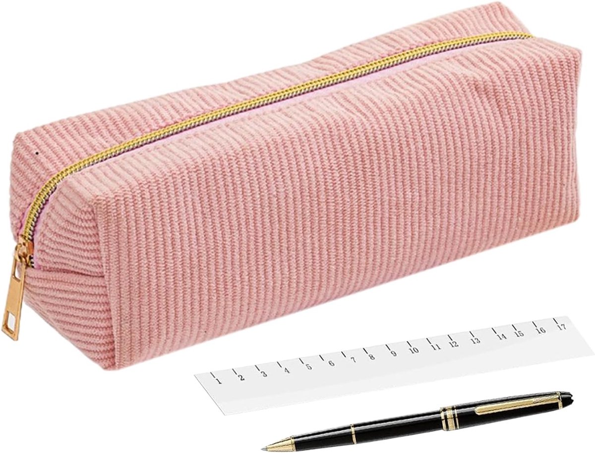 Etui Opbergmap - Pennendoos Organizer - Bureau Organisatie - Duurzame Rits - 20 cm - Roze