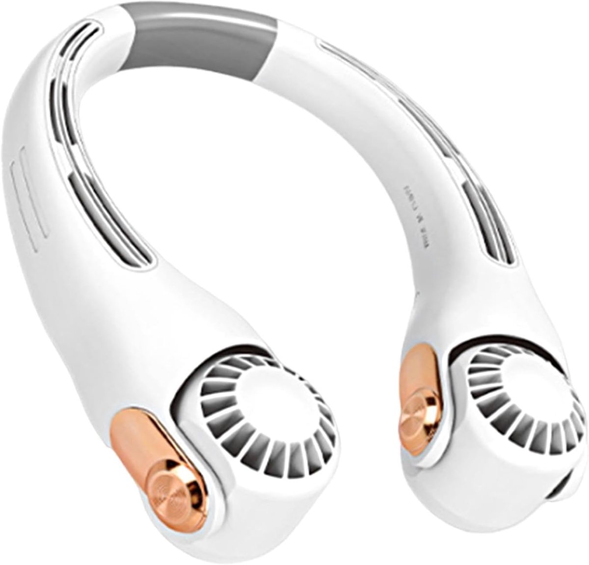 Nekventilator - Draagbare Ventilator - Persoonlijke Koeling - 360° Luchtstroom - 21.5 x 19 x 5.1 cm - Wit