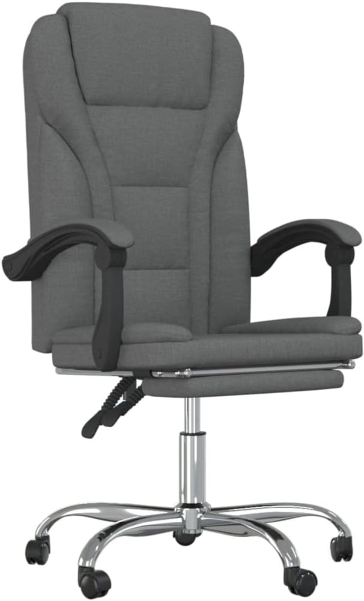 Bureaustoel Ligfunctie - Ergonomische Stoel - Comfortabel Werken - Verstelbare Voetsteun - Max 110 kg - Donkergrijs