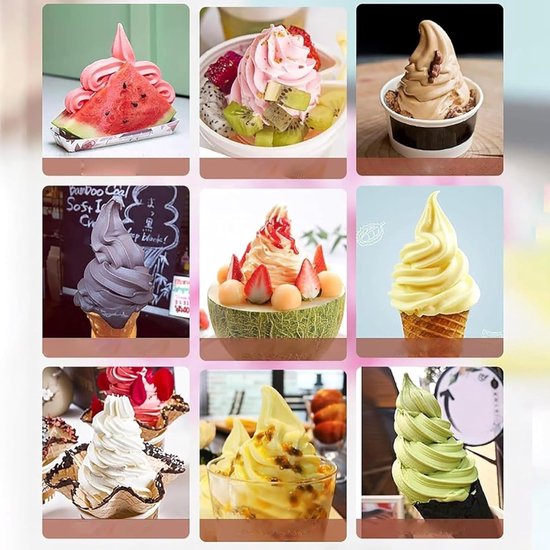 IJs Maker - Soft Serve Machine - Thuis Desserts Maken - Automatische Bediening - 1L Capaciteit - Wit — afbeelding 4