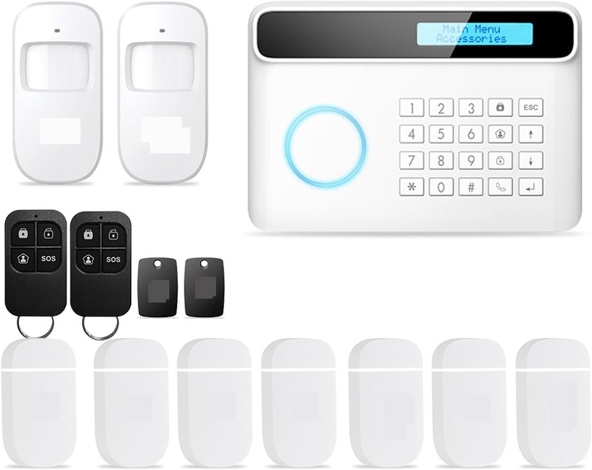 Draadloos Alarmsysteem - Huisbeveiliging Kit - Veilige Woning - App Bediening - SET D - Zwart