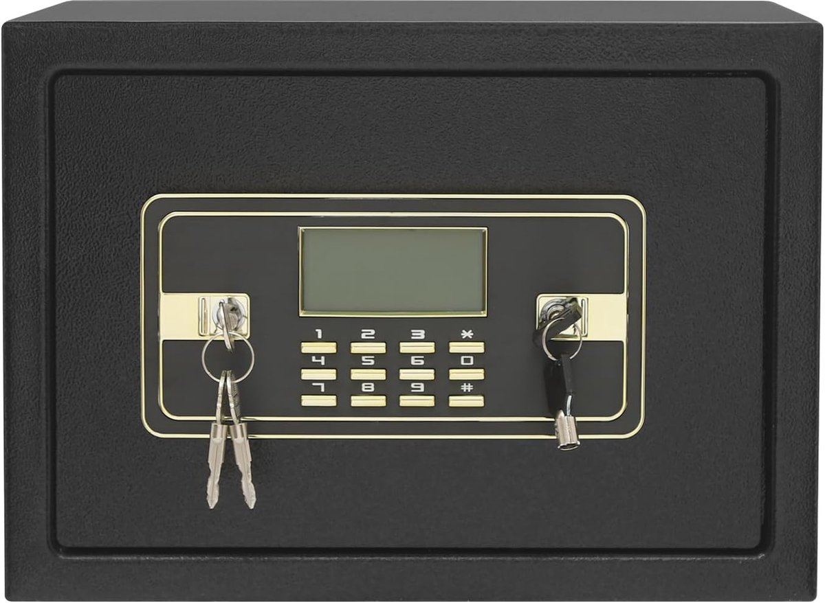 Digitale Kluis - Stalen Koffer - Waardevolle Spullen - Alarm bij Onjuist Code - 35 x 25 x 25 cm