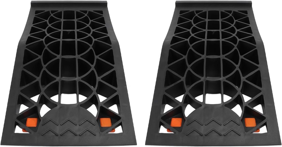 Auto Oprijplaten - Voertuig Hellingen - Onderhoud Voertuigen - Verbeterde Wrijving - 6 Ton Capaciteit - Zwart