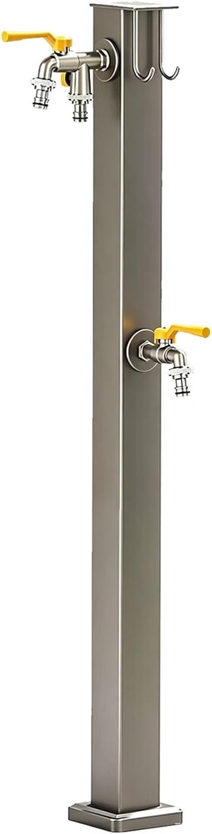 Buitenwaterkolom - Tuinpaal Kranen - Tuinberegening - Vorstbestendig - 80cm Hoog - Zilverkleurig