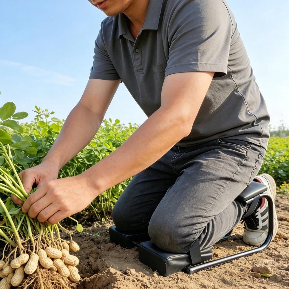 Tuin Kniebankje - Knie- en zitsteun - Comfortabel Klussen - Ergonomisch 2-in-1 - Max 150 kg - Groen