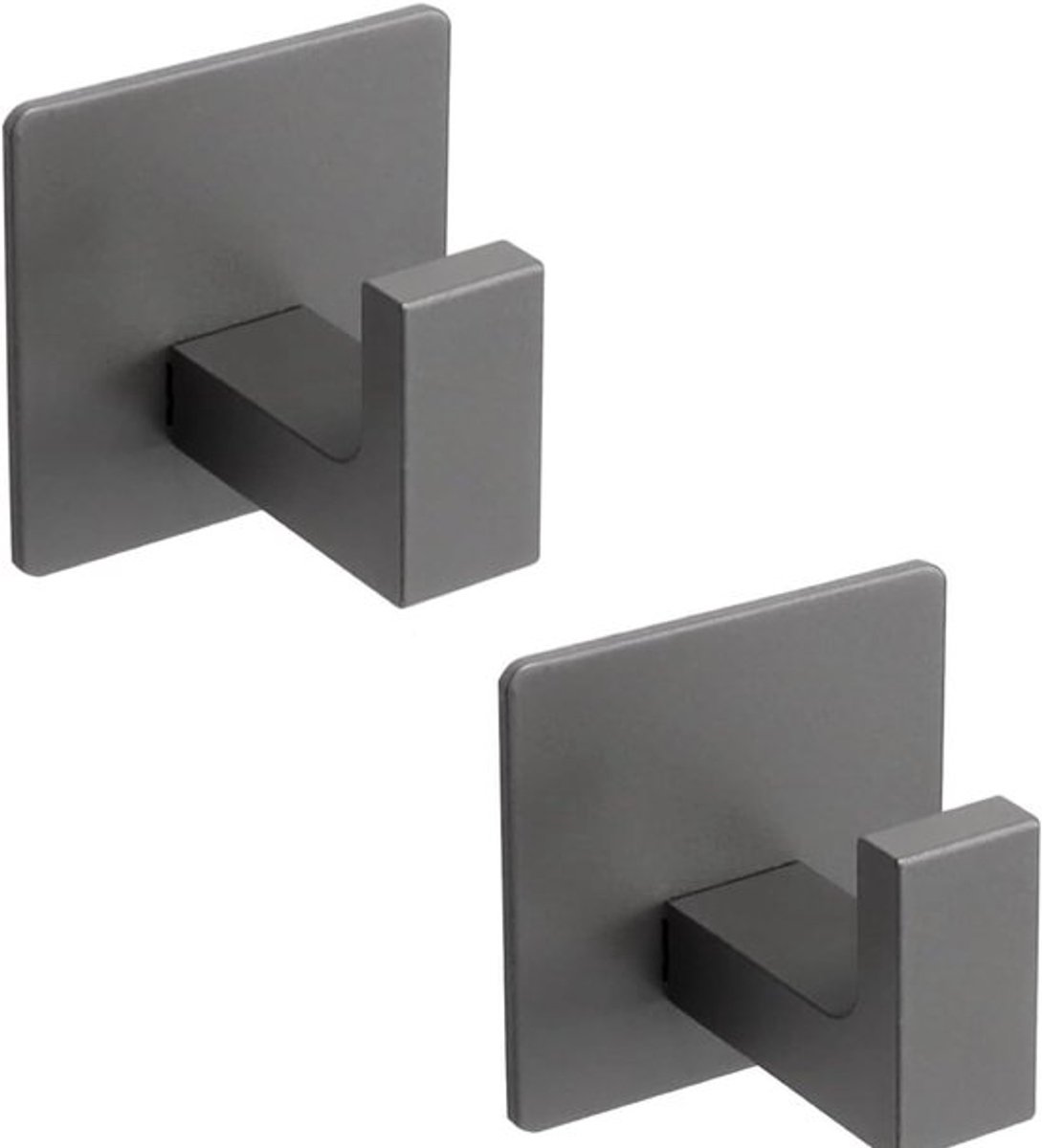 Virtubuy - Handige Towel Hooks - Zelfklevende Haakjes - Geen Boren Nodig - Grijs