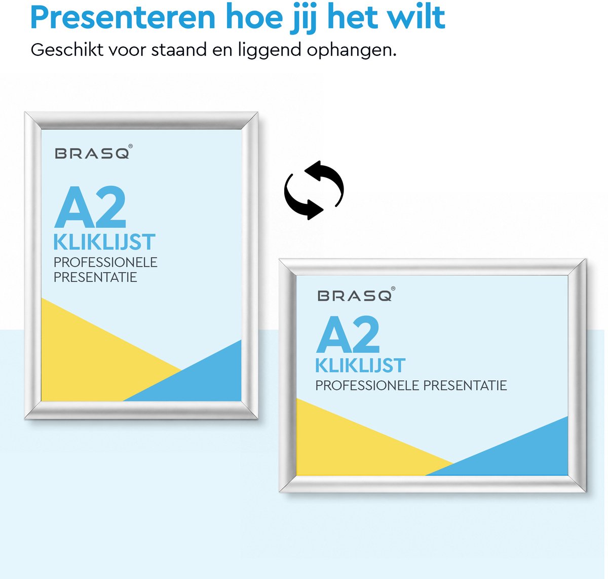 BRASQ Kliklijst A2 - Grijs - 25mm - Fotolijst - Kader - Posterlijst - Wissellijst — cadeau in Cadeau-ideeën - foto 4