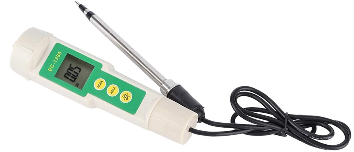 Bodemtestkit - Bodemtester Grond - Plantenverzorging - Hoge Nauwkeurigheid - 0.00-4.00 mS/cm - Wit