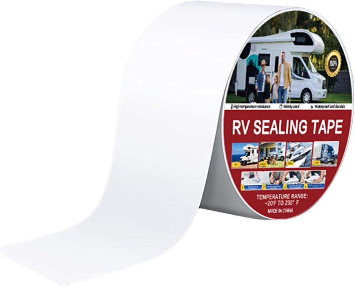 Butyltape Camperdak Reparatie - Waterdichte Afdichtingstape Lekpatch - Daken Afdichten - Weerbestendige Hechting - 5cm x 5m - Wit