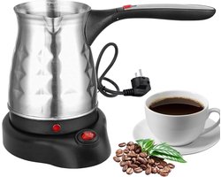 Elektrisch Koffiezetapparaat - Roestvrij Staal - Ergonomisch Handvat - Snel Verwarmend - Voor Thuis en Reizen