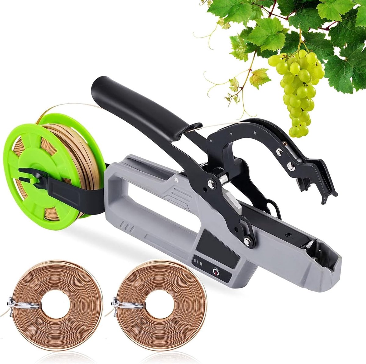 Plantbindmachine Elektrisch - Tuingereedschap Lianen - Planten Snel Binden - Lichtgewicht Staal - 45 mm - Grijs