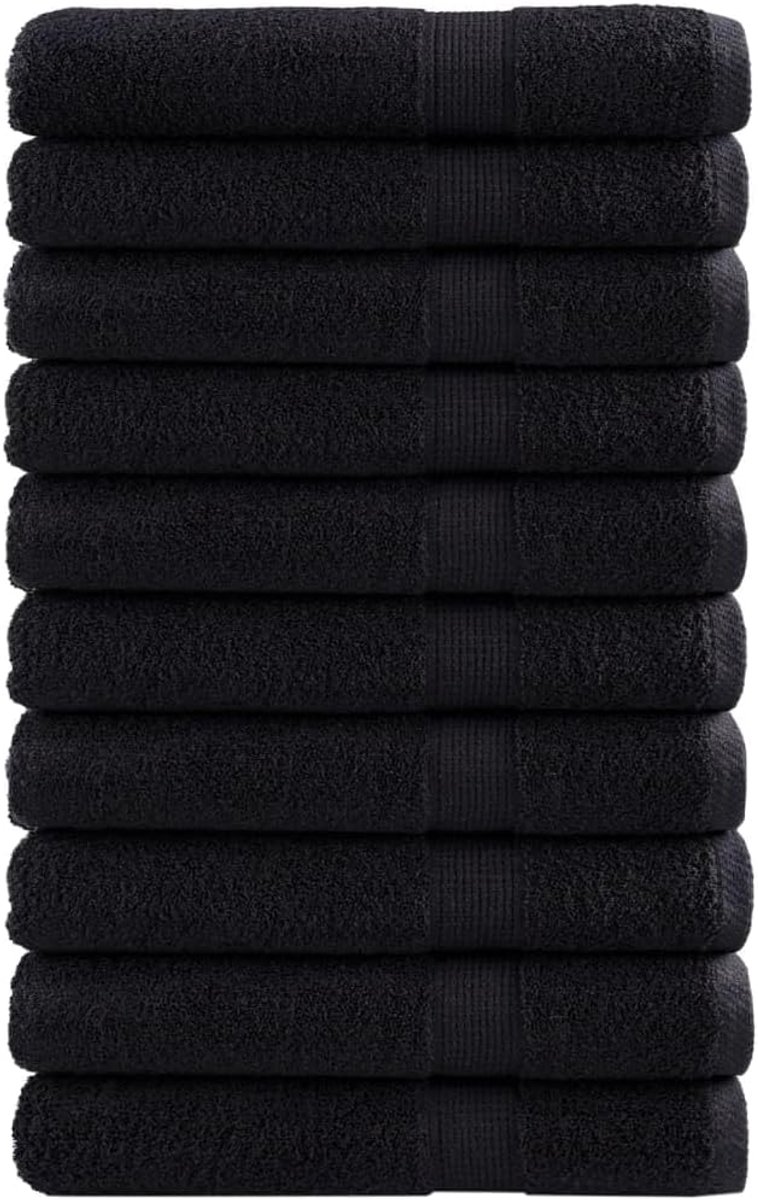 Badhanddoeken Set - Grote Handdoeken - Dagelijks Gebruik - Hoge Absorptie - 100x200 cm - Zwart