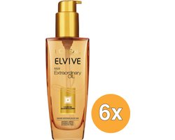 L'Oréal Paris Elvive Extraordinary Oil Haarolie - Haarverzorging voor alle haartypes - Geeft een gezonde glans - 6 x 100ml