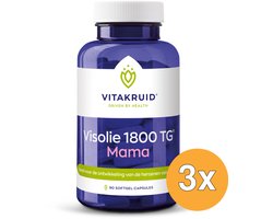 Vitakruid 3x Visolie 1800 TG Mama (90 softgels) - 90 stuks