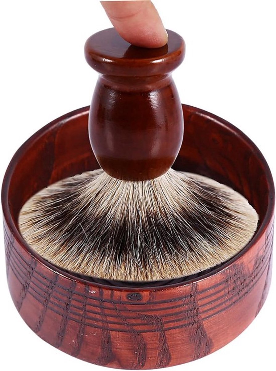 Scheerkom voor Mannen - Houten, past voor zeep