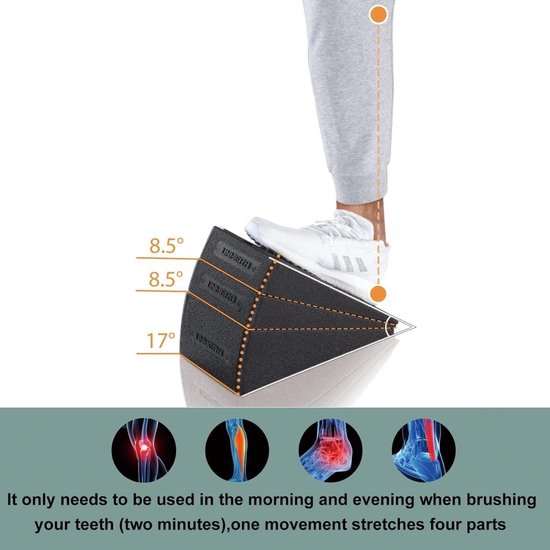 Yoga Blokken - Schuine Wiggen - Oefeningen Verbeteren - Antislip Oppervlak - 6 Stuks - Grijs — afbeelding 2