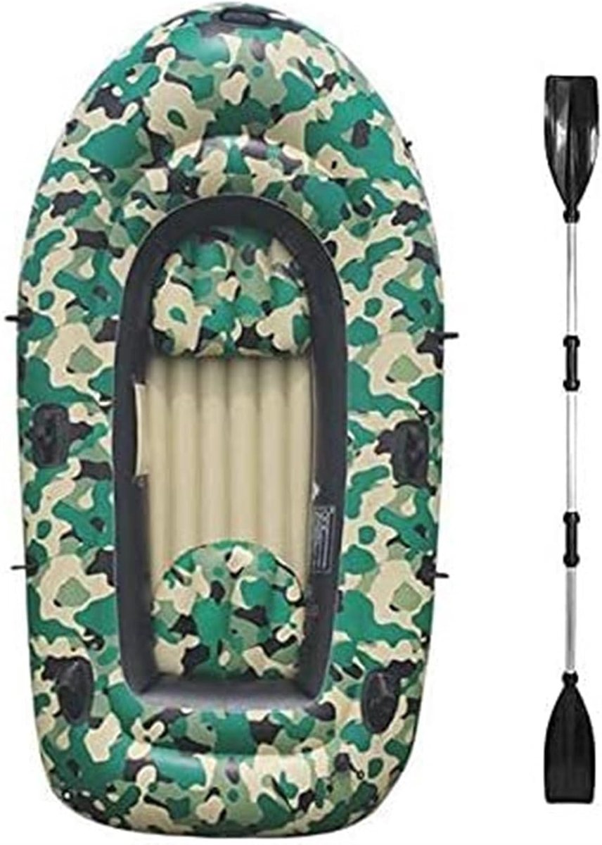 Opblaasbare Kajak - Watersport Rubberboot - Varen op water - Vier luchtkamers - 230x130x36CM - One Color