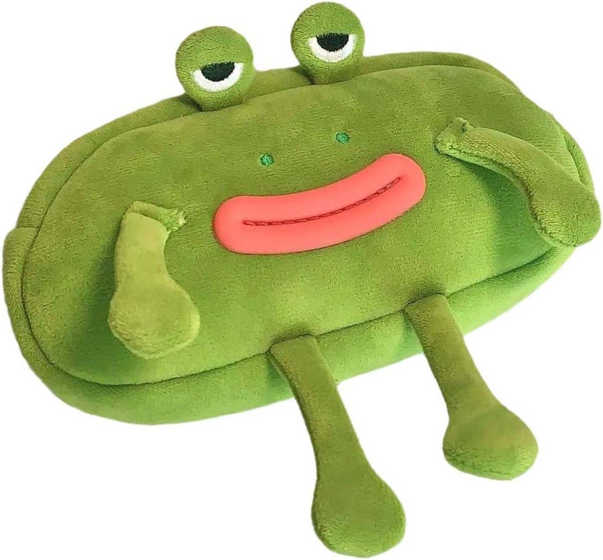 Leuk Pennenetui - Briefpapier Tas - Schoolbenodigdheden Opslag - Grappig Kikker Design - 21.5 cm - Groen