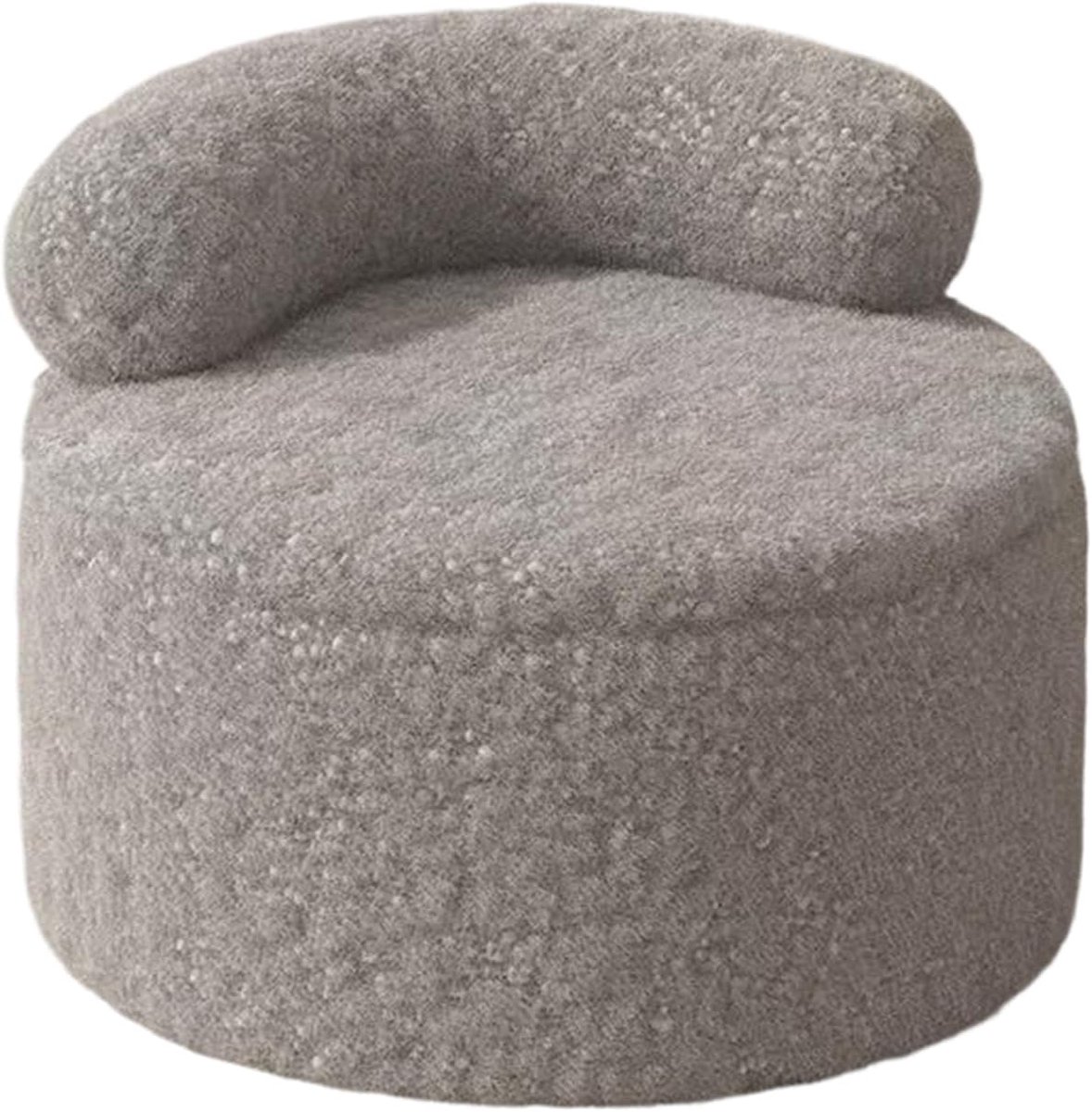 Voetenbankje met Opbergruimte - Ottoman Poef - Woonkamer Extra Zitplek - Zachte Velours Bekleding - 35x35x27 cm - Grijs