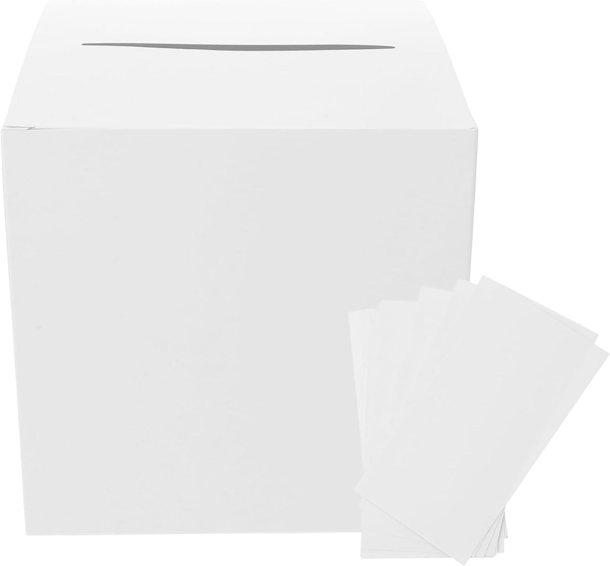 Kaartbox Bruiloft - Witte Doos - Kaarten Verzamelen - Elegant Papier Ontwerp - 22 x 22 x 22 cm - Wit