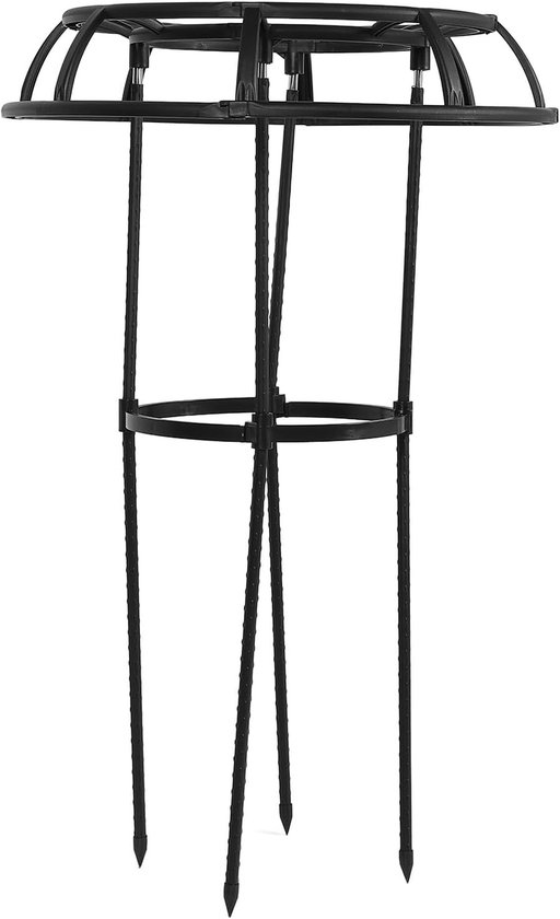 Klimplantsteun Parapluvorm - Plantenkooi Steun - Planten Ondersteunen - Stalen Buis Constructie - 50 cm Diameter - Zwart
