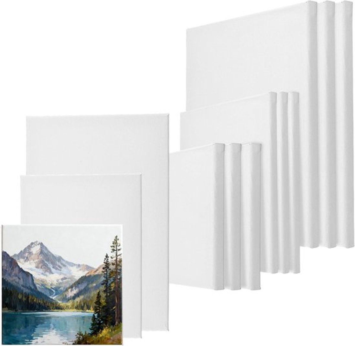 NTHProducts - 12 Stukken - Canvas voor Schilderen - Hoogwaardige